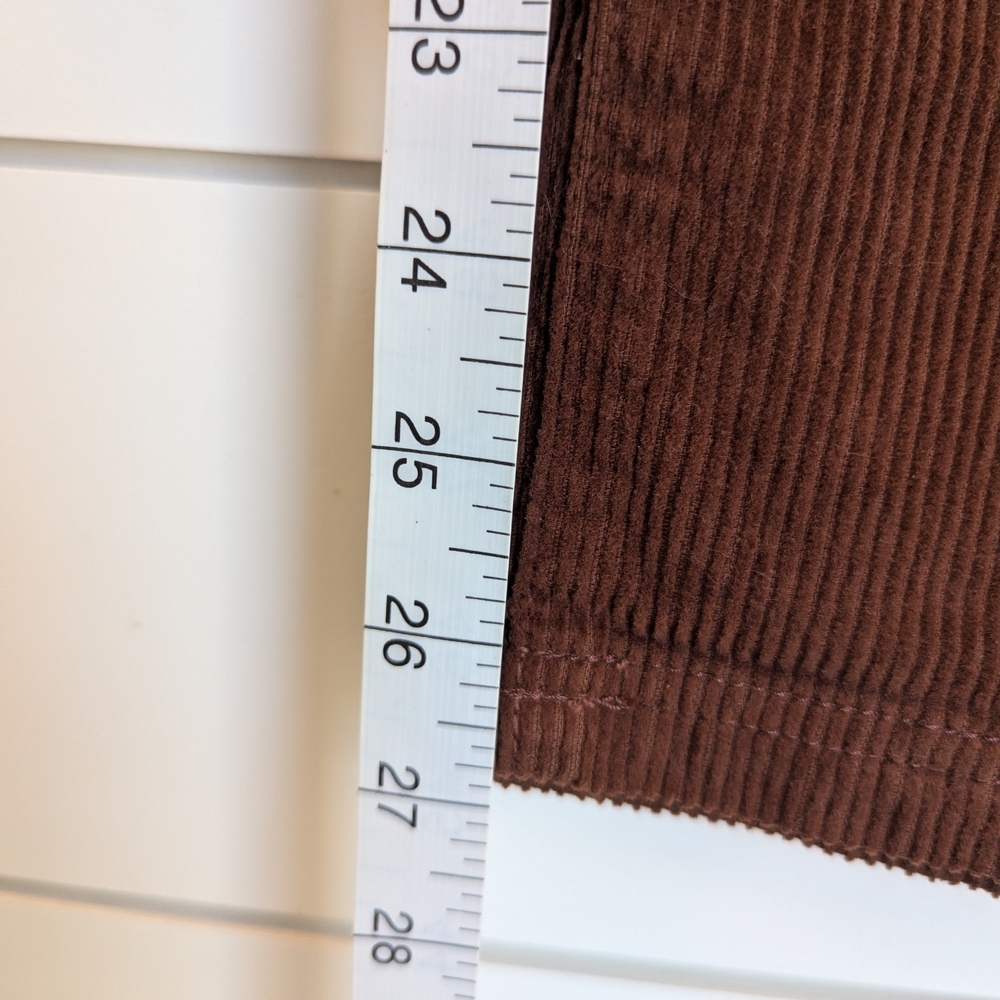 PacSun Heartbreaker Brown Corduroy Cargo Pants Size XS Elastic Waist Straight - Picture 5 of 11